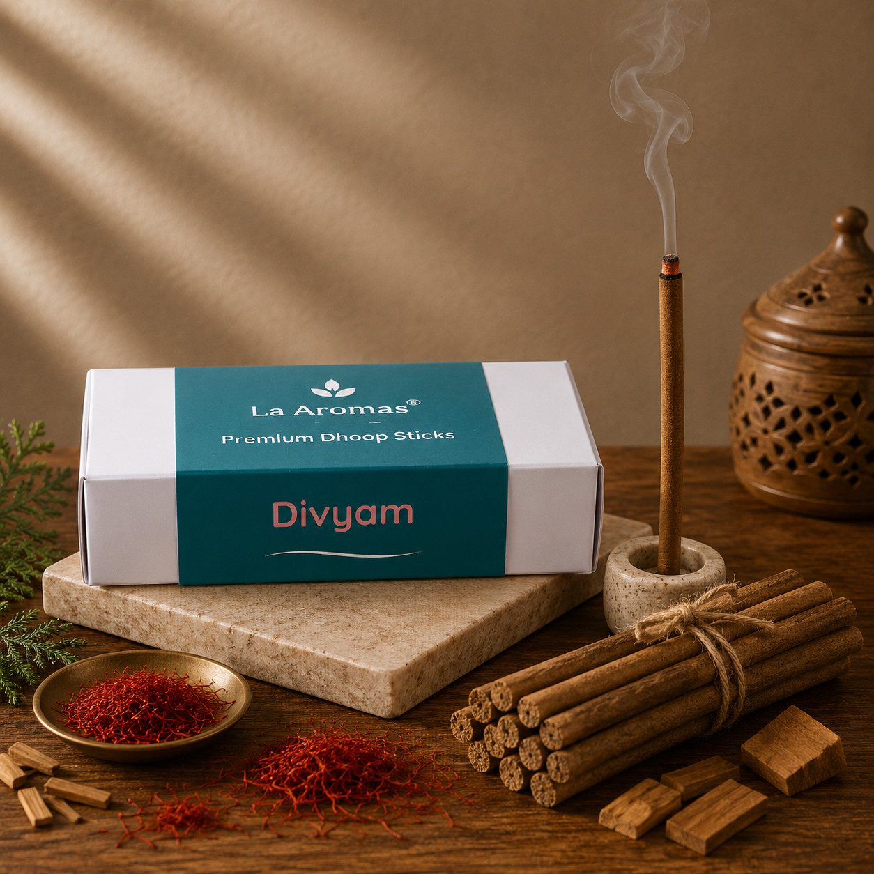 La Aromas Divyam Dhoop Sticks Creating a Peaceful Ambience