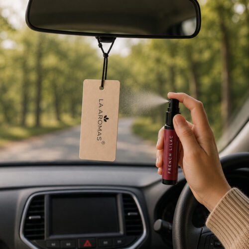 La Aromas French Lilac Car Perfume Spraying on Aroma Paper
