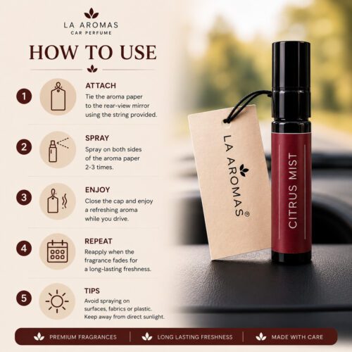 How to Use La Aromas Cherry Blossom Car Perfume with Aroma Paper