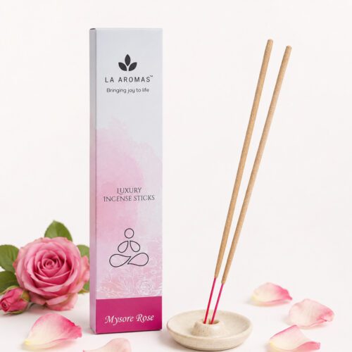 La Aromas Premium Mysore Rose Agarbatti (Incense Sticks) with luxurious floral fragrance