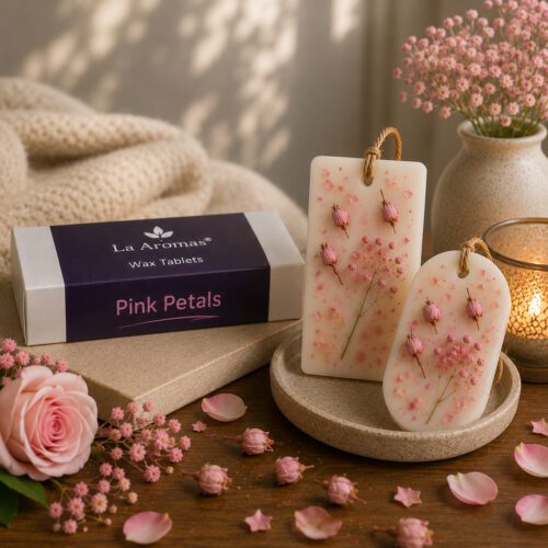 La Aromas Pink Petals Wax Tablet Fragrance for Cupboards and Wardrobes etc