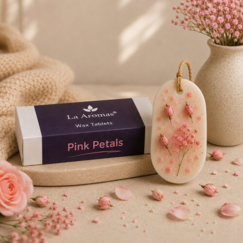 La Aromas Pink Petals Wax Tablet Cupboard Freshener