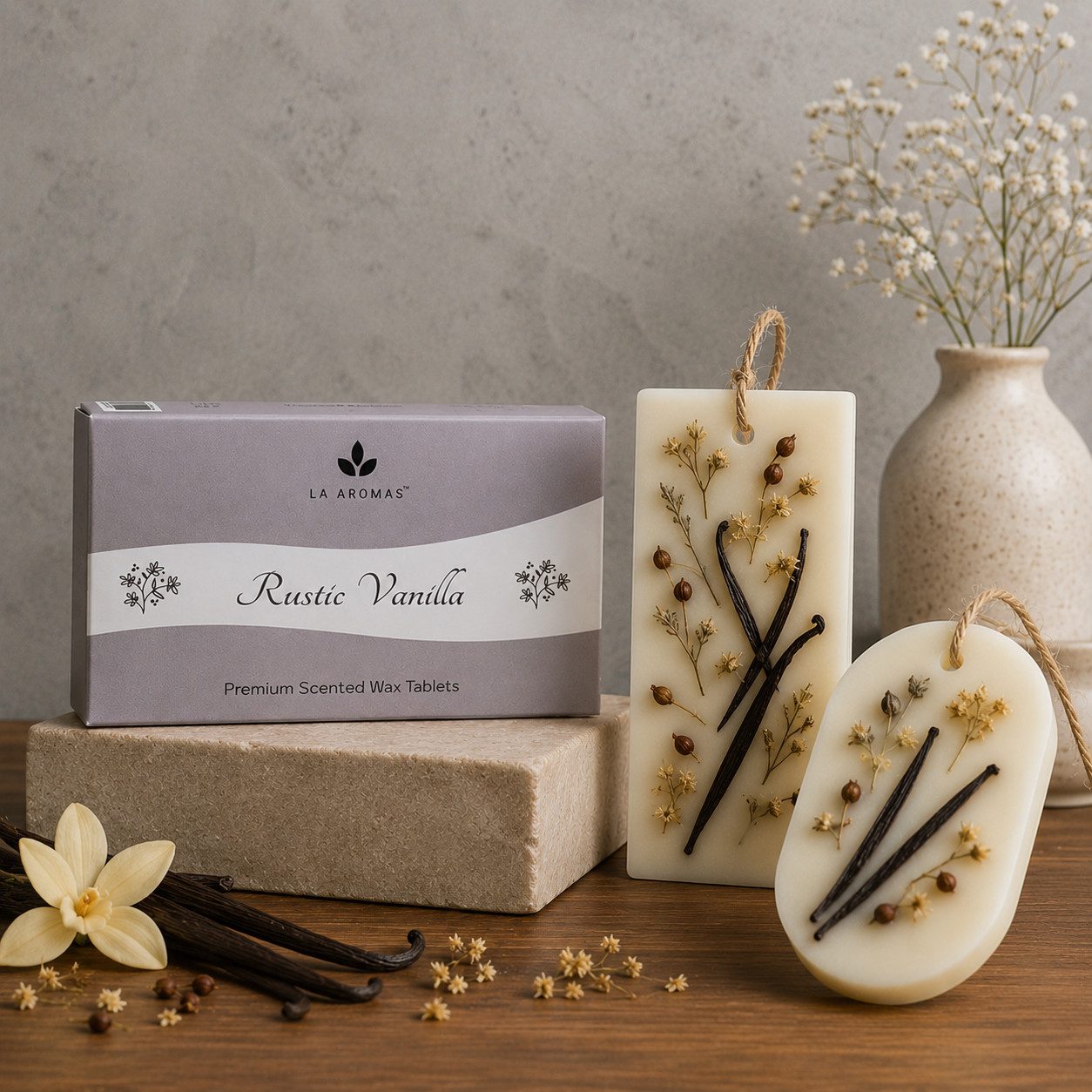 La Aromas Rustic Vanilla Wax Tablet Cupboard Freshener