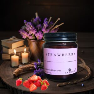 sweet Strawberry Soy Candle La aromas