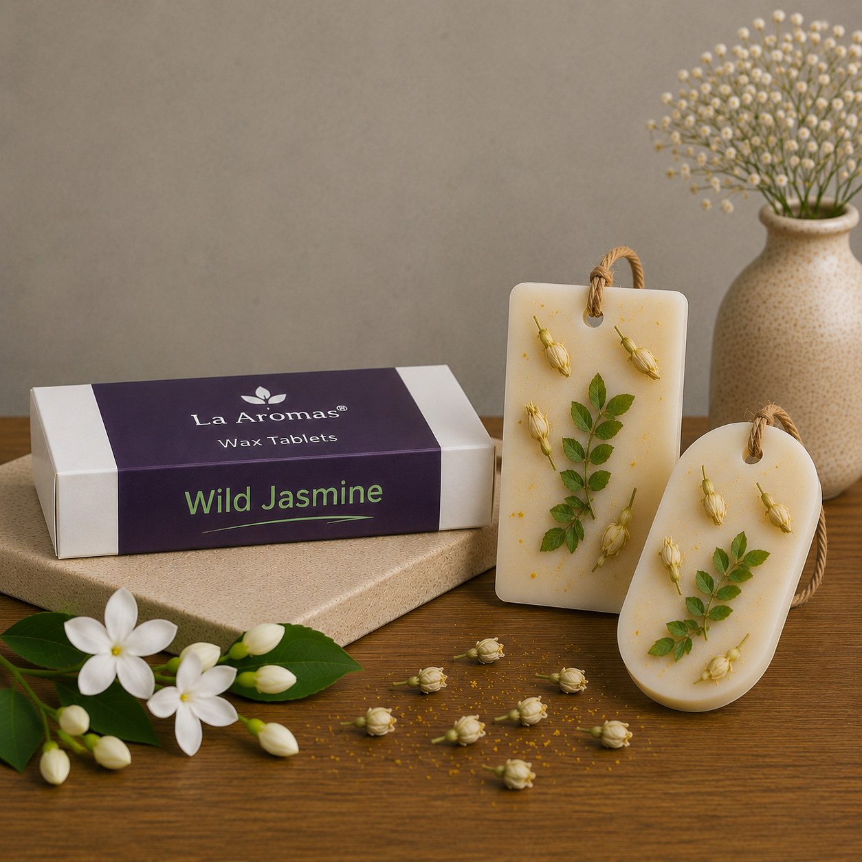 La Aromas Wild Jasmine Wax Tablet Fragrance for Cupboards and Wardrobes etc