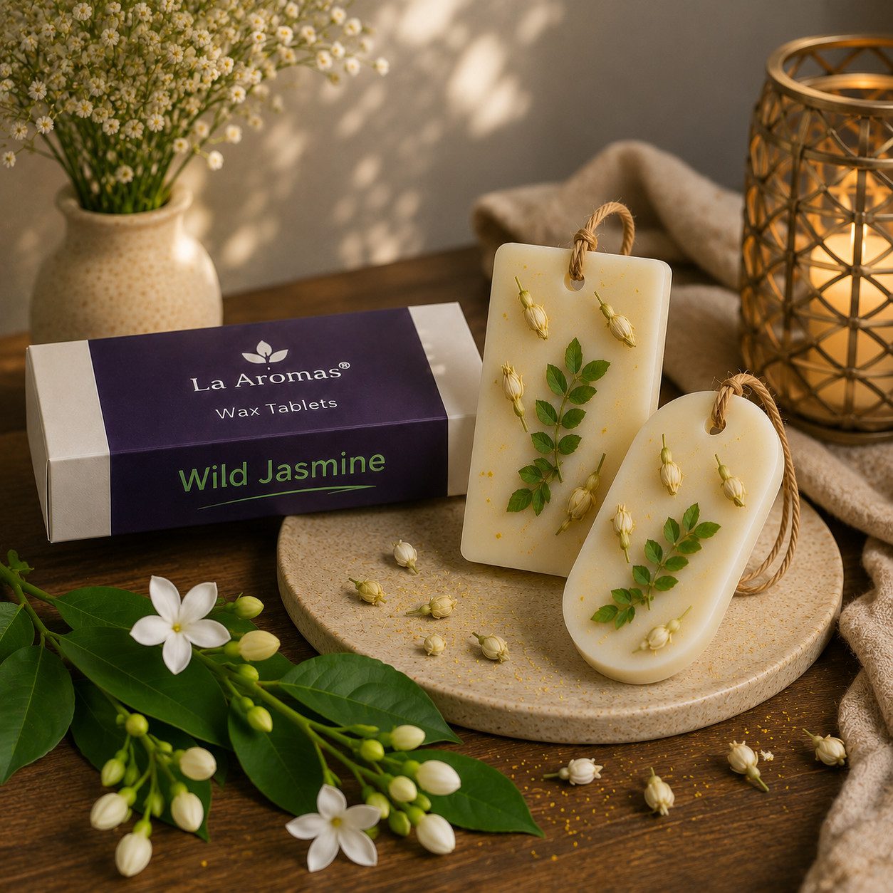 La Aromas Wild Jasmine Wax Tablet Fragrance for Cupboards and Wardrobes