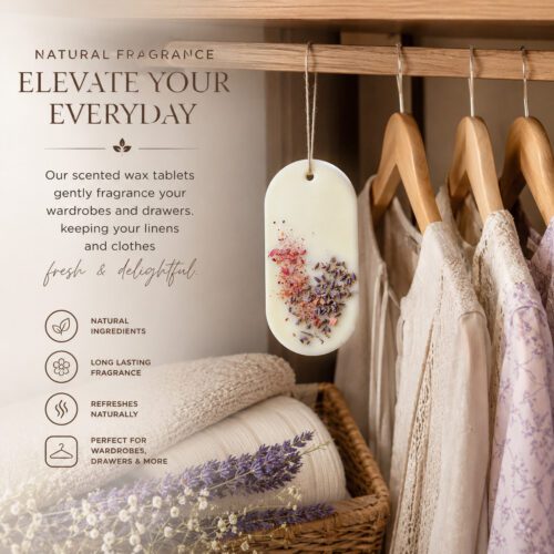La Aromas wax tablet in wardrobe