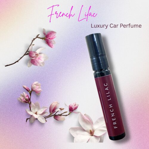 La Aromas French Lilac Car Perfume - Luxury Floral Spray and Card System.