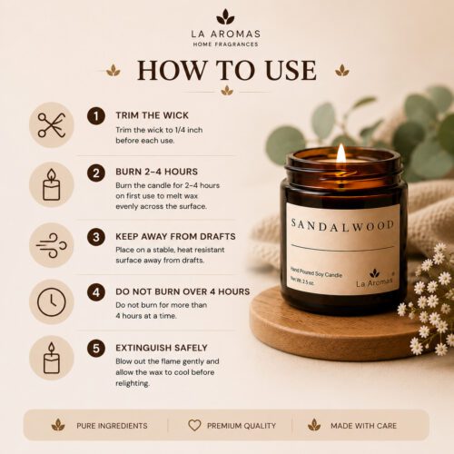 La Aromas Soy Candle – How to use