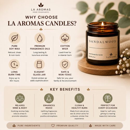 Why choose La Aromas Soy Candle – Features and Benefits