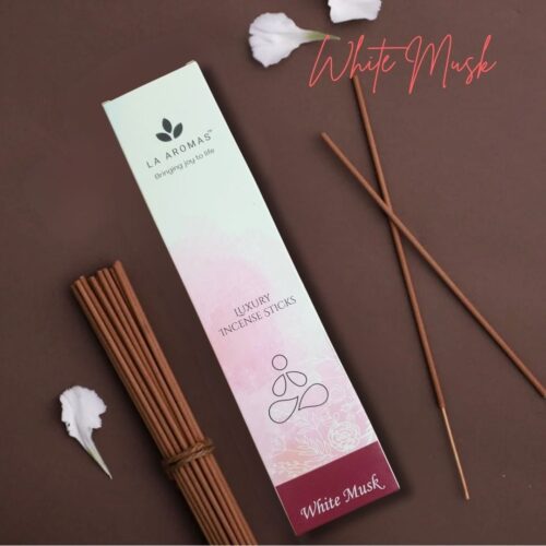 La Aromas White musk Charcoal Free Incense sticks