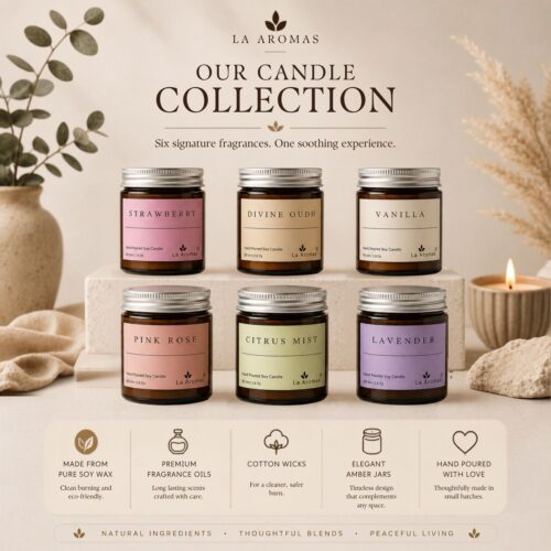 La Aromas Candle collection Soy candles