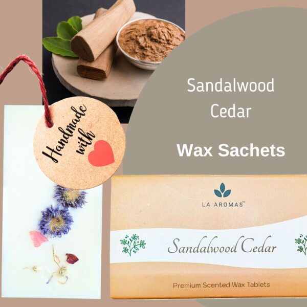 sandalwood cedar wax sachet La Aromas