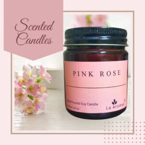 Pink rose Candle La Aromas